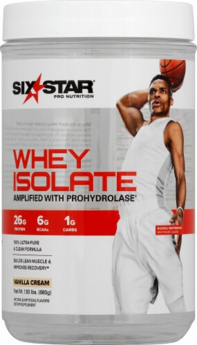 Six Star® Vanilla Cream Whey Isolate Perspective: front