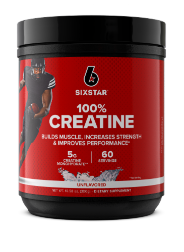 Six Star™ 100% Unflavored Creatine Perspective: front