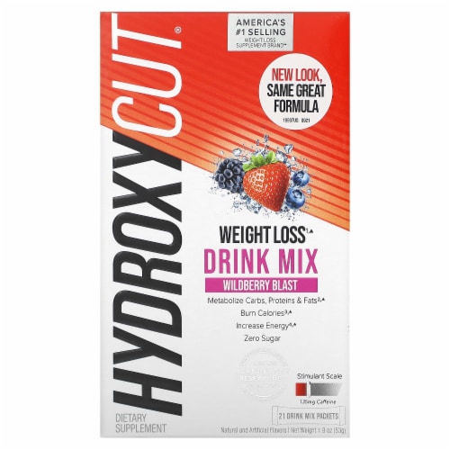 Hydroxycut® Wildberry Instant Drink Mix Dietary Supplement Packets Perspective: front