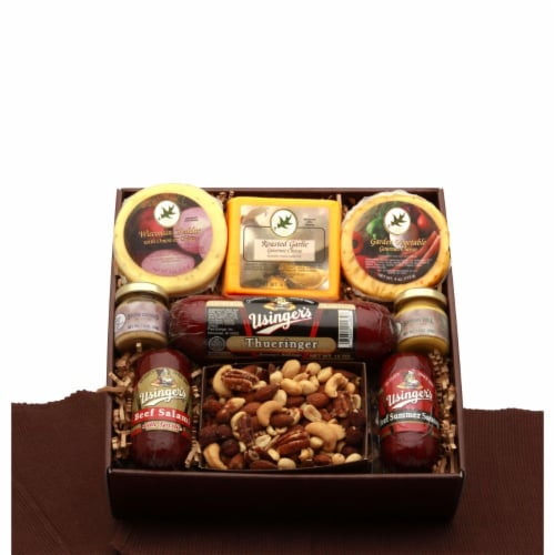 Favorite Selections Meat & Cheese Sampler - meat and cheese gift baskets Perspective: front
