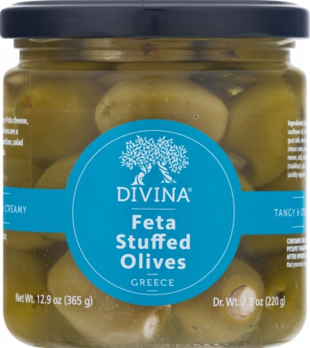 Divina Feta Stuffed Green Olives Perspective: front