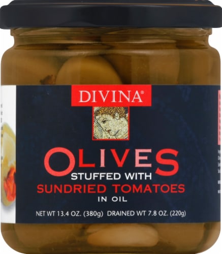 Divina® Olives Stuffed with Sundried Tomatoes Perspective: front