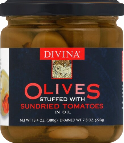 Divina® Olives Stuffed with Sundried Tomatoes Perspective: front