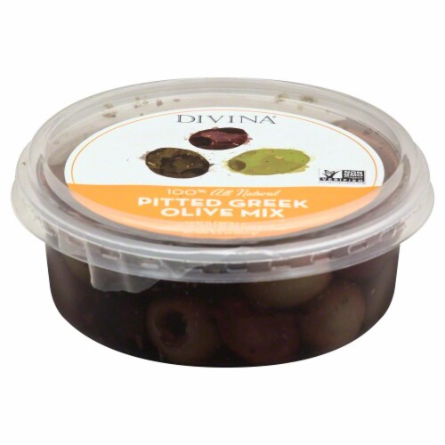 Divina Pitted Greek Olive Mix cup Perspective: front