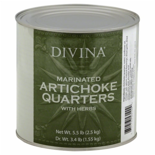 Divina Marinated Artichoke Quarters with Herbs Perspective: front