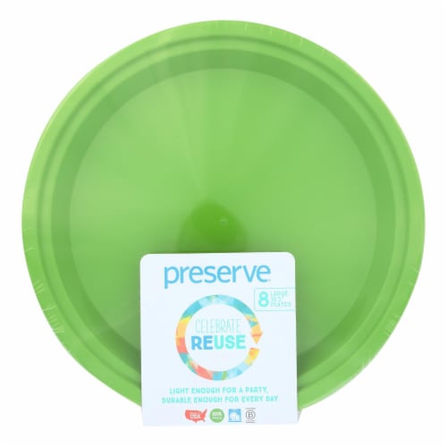 Preserve On The Go 10.5-Inch Apple Green Plates Perspective: front