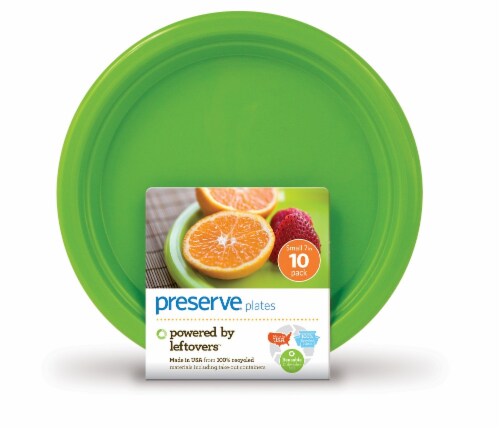 Preserve On The Go Small Plates - 10 Pack - Apple Green Perspective: front
