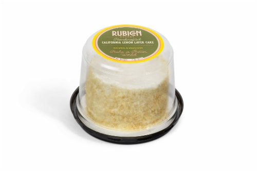 Rubicon Bakers 4" California Lemon Layer Cake Perspective: front
