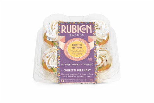 Rubicon Bakers Confetti Birthday Cupcakes Perspective: front