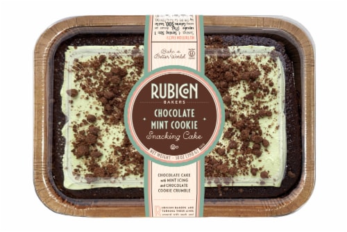 Rubicon Bakers Chocolate Mint Cookie Snacking Cake Perspective: front