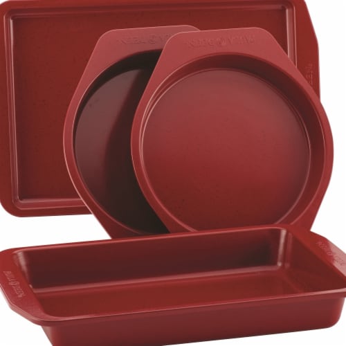 Paula Deen Nonstick Bakeware Set Red Speckle 4 Piece 4 Foods Co