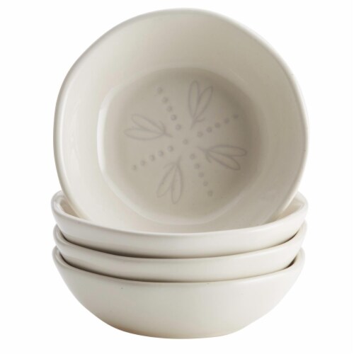 Ayesha Curry Ceramic Dipping Bowl Set, French Vanilla Perspective: front