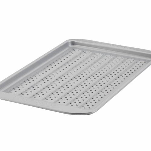 Farberware 10 x 15 in. Nonstick Bakeware Crisper Pan - Gray Perspective: front