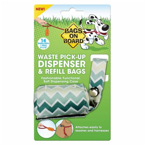 Bramton 102171 Bags on Board Waste Pick-Up Dispenser & Refill Bags - 14ct Perspective: front