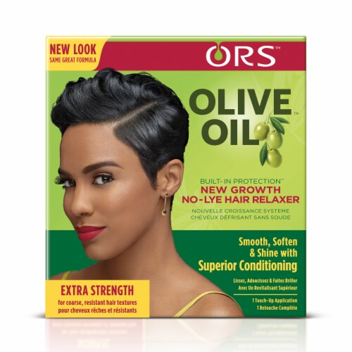 ORS Olive Oil New Growth Extra Strength No-Lye Hair Relaxer, 1 ct - Fry ...