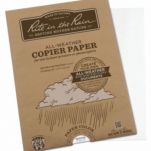 Rite in the Rain Laser Paper,8-1/2  x 11 ,PK50  8511-50 Perspective: front