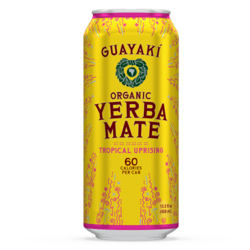 Guayaki Yerba Mate Organic Tropical Uprising Energy Drink Perspective: front
