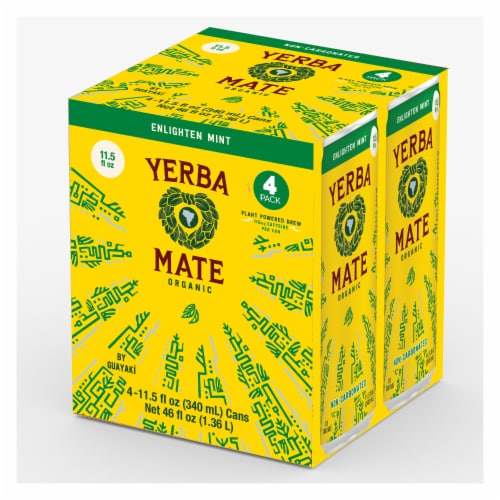 Guayaki Yerba Mate Organic Enlighten Mint Perspective: front
