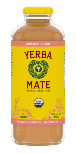 Guayaki Yerba Mate Organic Summer Peach Perspective: front