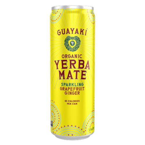 Guayaki Yerba Mate Grapefruit Ginger Soda Perspective: front