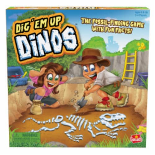 Goliath Games Dig 'Em Dinos™ Children's Board Game Perspective: front