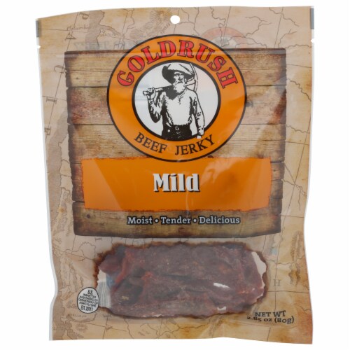 Goldrush Mild Beef Jerky Perspective: front
