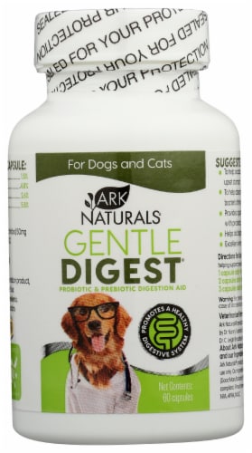 Ark Naturals Gentle Digest for Dogs and Cats - 60 Capsules Perspective: front