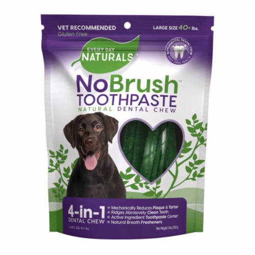 Every Day Naturals® No Brush™ Toothpaste Dental Chew Perspective: front