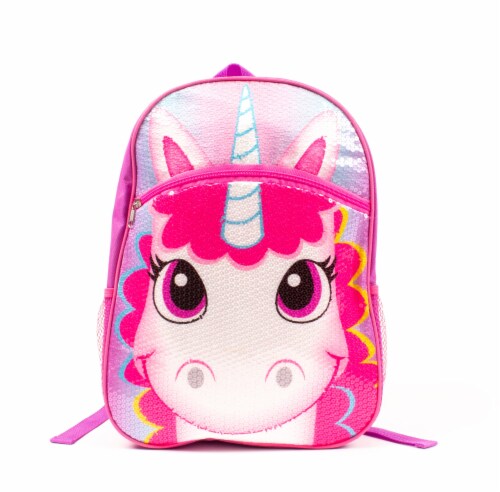Cudlie Sequin Unicorn Backpack Perspective: front