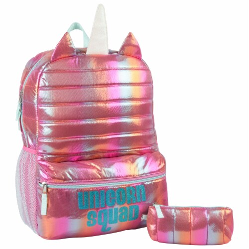 Cudlie Unicorn Squard Quilted Backpack Perspective: front