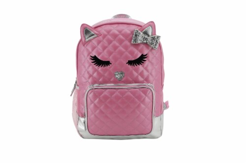 Cudlie Quilted Critter Cat Backpack Perspective: front