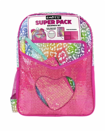 Cudlie Super Pack Rainbow Animal Print Backpack Perspective: front