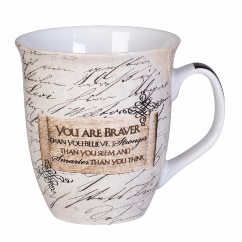 Dicksons MUG103BS You Are Braver Stronger Smarter Than You Ceramic Mug Perspective: front