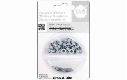 We R Eyelets & Washers Standard-White 70/Pkg Perspective: front