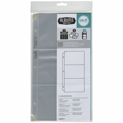 We R Ring Photo Sleeves 6 X12 10/Pkg-(3) 6 X4 Pockets Perspective: front