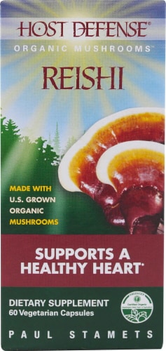 Fungi Perfecti  Host Defense® Mushrooms™ Organic Reishi Perspective: front