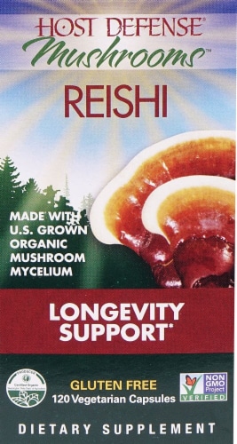 Fungi Perfecti  Host Defense® Mushrooms™ Organic Reishi Perspective: front