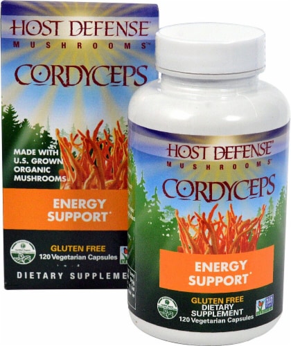 Fungi Perfecti  Host Defense Mushrooms Cordyceps Energy Support Perspective: front