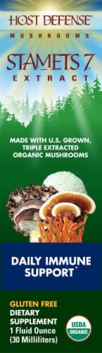 Host Defense® Mushroom Immune Support Stamets 7 Extract Perspective: front