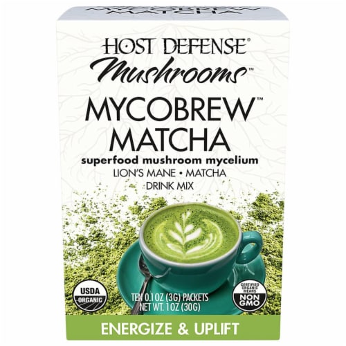 Host Defense® Mushrooms™ MycoBrew™ Matcha Mix Perspective: front