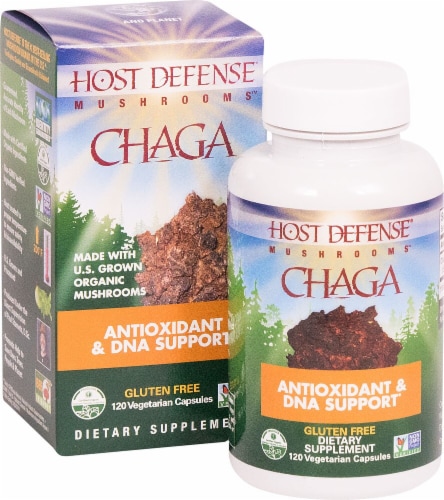 Fungi Perfecti  Host Defense Chaga Antioxidant & DNA Support Perspective: front