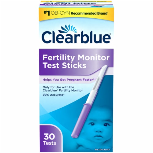 Clearblue Fertility Monitor Test Sticks Perspective: front