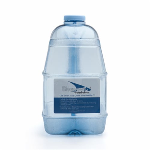 Bluewave Lifestyle BPA Free 1 Gallon Square Water Bottle with 48 mm Cap Perspective: front