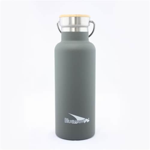 Bluewave Lifestyle D2 Double Wall Vacuum Stainless Steel Insulated Sports Bottle, Grey Perspective: front