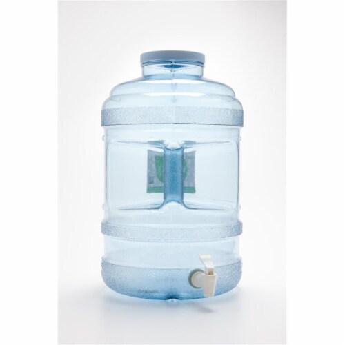 H8O 5 gal Water Bottle with 120 mm Big Mouth & Dispensing Valve Perspective: front