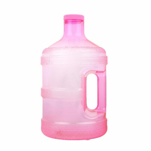 H8O PG1GTH-48-Pink 1 gal Round Water Bottle with 48 mm Cap, Pink Perspective: front