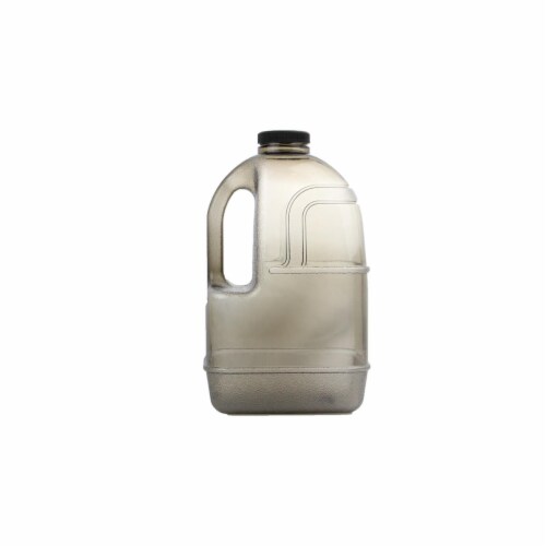 H8O PG1GJH-48-Grey 1 gal Square Water Bottle with 48 mm Cap, Grey Perspective: front