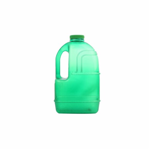 H8O PG1GJH-48-Green 1 gal Square Water Bottle with 48 mm Cap, Green Perspective: front