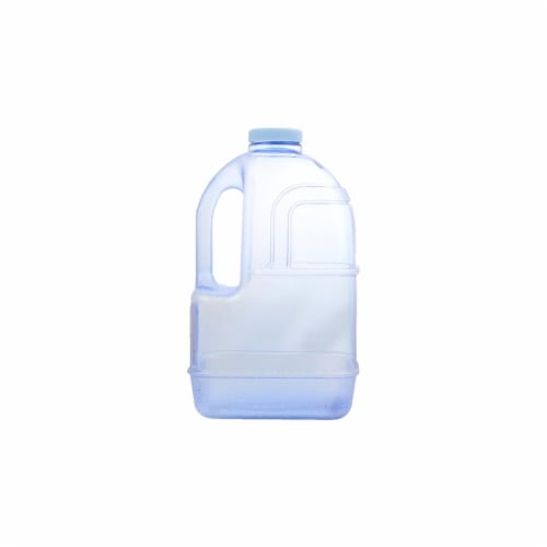 H8O PG1GJH-48-NBlue 1 gal Square Water Bottle with 48 mm Cap, Natural Blue Perspective: front