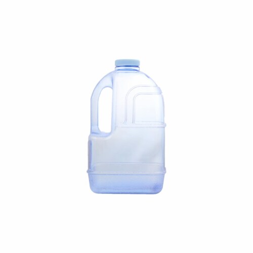 H8O PG1GJH-48-NBlue 1 gal Square Water Bottle with 48 mm Cap, Natural Blue Perspective: front